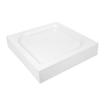 Cadita dus patrata Invena 90x90 alb