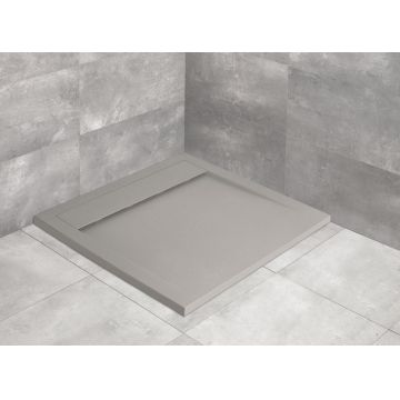 Cadita dus patrata slim Radaway Teos C 90x90x4cm marmura ciment