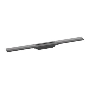 Capac pentru rigola de dus Hansgrohe RainDrain Flex ajustabil negru - crom periat 80 cm