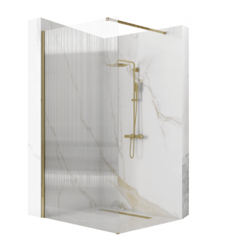 Paravan de dus Walk-In Rea Intimo 100 cm Auriu Mat