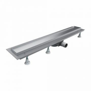 Set rigola pentru dus cu capac faiantabil Omnires Lowfix 70 cm argintiu