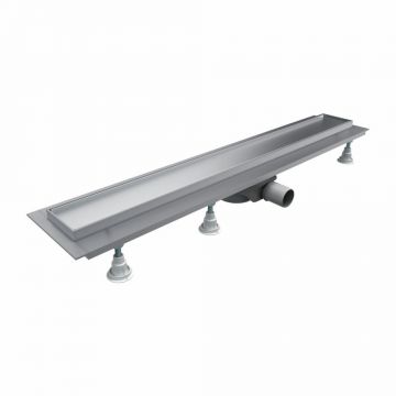 Set rigola pentru dus cu capac Omnires Lowfix argintiu