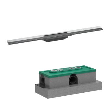 Set rigola pentru dus plus capac Hansgrohe RainDrain Flex ajustabil 80 cm crom lucios