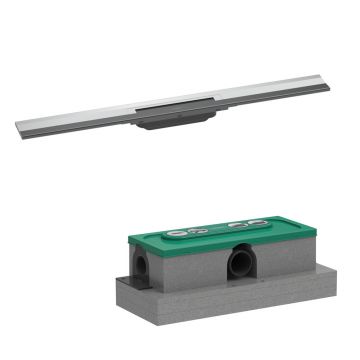 Set rigola pentru dus plus capac Hansgrohe RainDrain Flex ajustabil crom lucios 80 cm