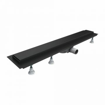 Set rigola pentru dus plus capac Omnires Lowfix 60 cm negru
