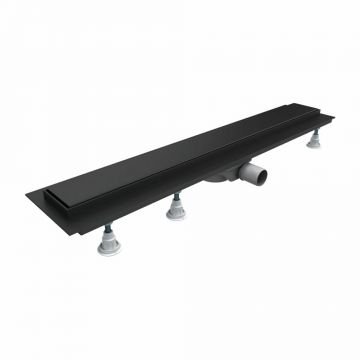 Set rigola pentru dus plus capac Omnires Lowfix 70 cm negru